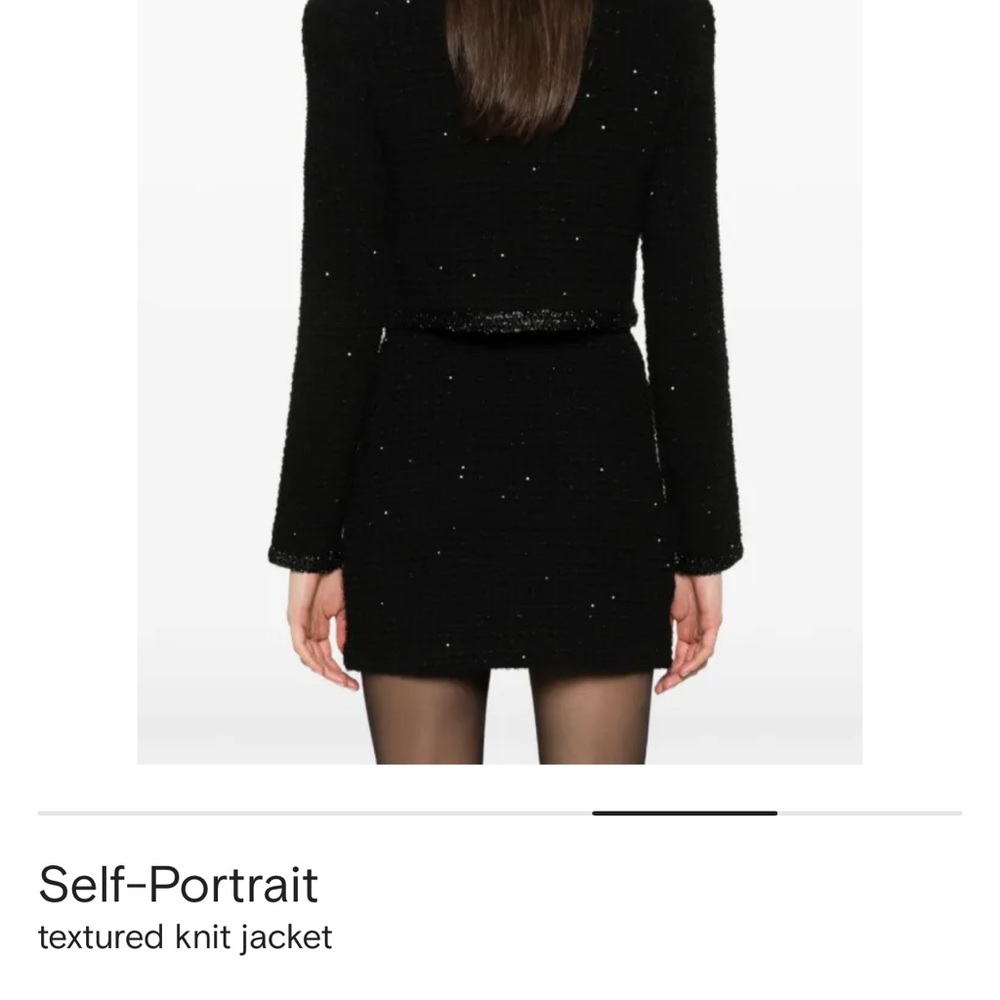 Self-Portrait Black Textured Blazer - Picture 11 of 12